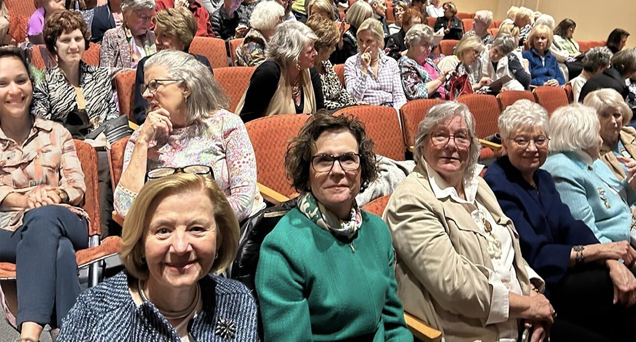 Group sitting at theater